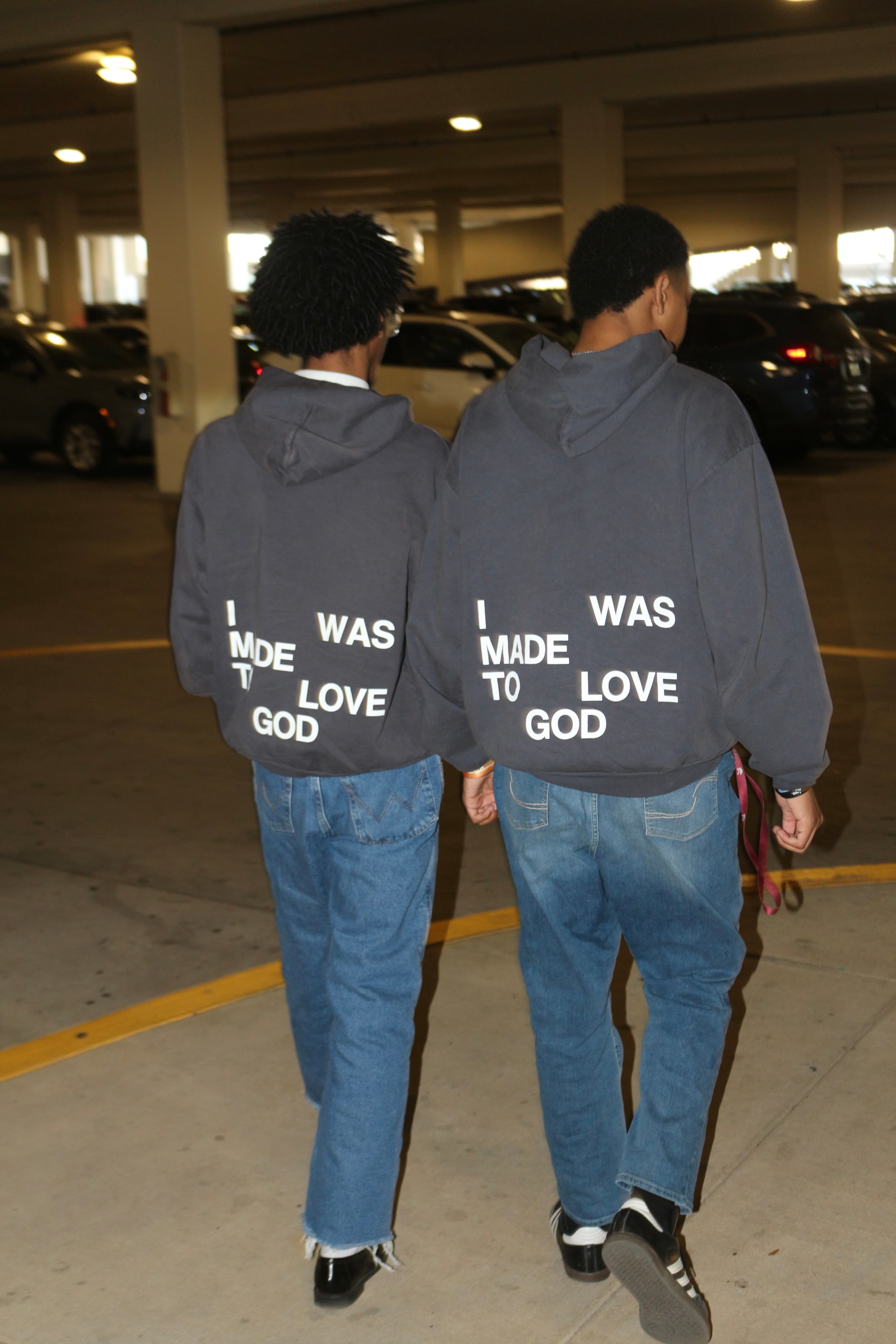 Hoodies with 'I was made to love God'